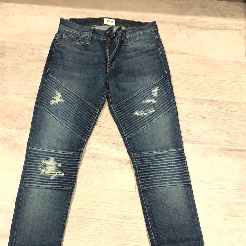 Womens Hudson Brooklyn Moto Skinny Jean